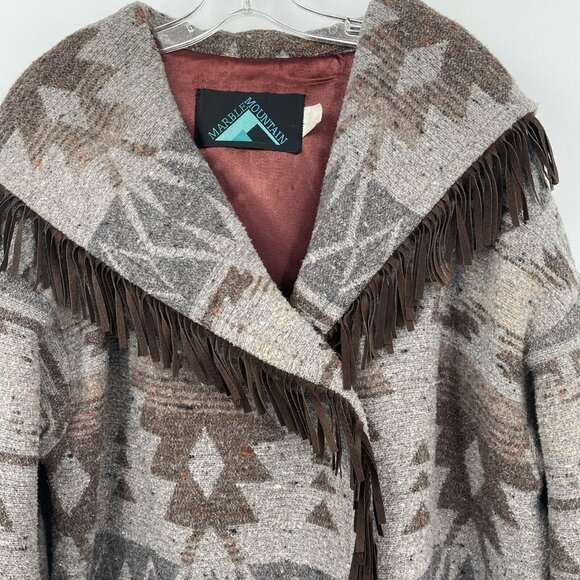 Marble mountain Vintage Southwestern Wool oversized Jacket Coat Sz Medium Womans - Picture 4 of 7